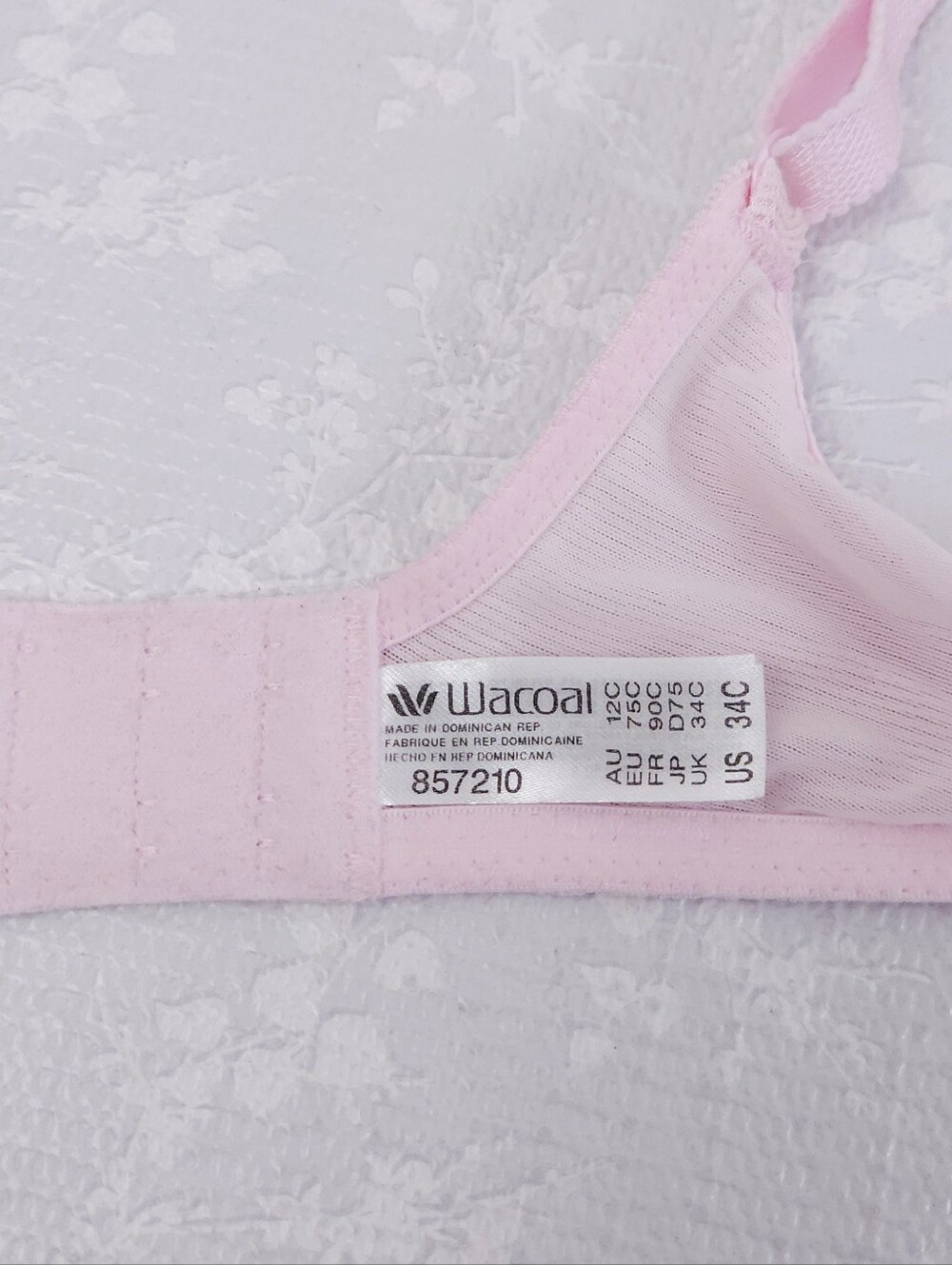 WACOAL Visual Effects Minimizer Bra 34C Ballet Slipper Pink Seamless 857210 - Picture 5 of 6